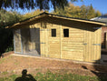 Load image into Gallery viewer, Elworth Wooden Dog Kennel And Run With Storage Shed 15ft (wide) x 4ft (depth) x 6'6ft (apex)
