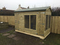 Load image into Gallery viewer, Winterley Wooden Dog Kennel And Run 10ft (wide) x 6ft (depth) x 6'6ft (apex)
