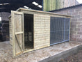 Load image into Gallery viewer, Chesterfield Wooden Dog Kennel And Run 8ft (wide) x 5ft (depth) x 5'11ft (high)
