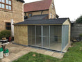 Load image into Gallery viewer, Kingsley 2 Bay Dog Kennel & Storage 15ft (wide) x 10'6ft (depth) x 7'3ft (apex)

