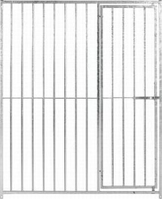galvanised bar right hand door dog run panel