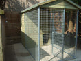 Load image into Gallery viewer, Faddiley Wooden Dog Kennel And Run 12ft (wide) x 5ft (depth) x 6'9ft (apex)
