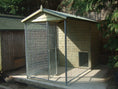Load image into Gallery viewer, Faddiley Wooden Dog Kennel And Run 8ft (wide) x 5ft (depth) x 6'9ft (apex)
