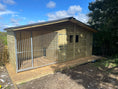 Load image into Gallery viewer, Elworth Wooden Dog Kennel And Run With Storage Shed 15ft (wide) x 5ft (depth) x 6'6ft (apex)
