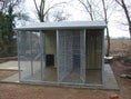 Load image into Gallery viewer, Chesterton 3 Block Wooden Dog Kennel And Run 15ft (wide) x 10'6ft (depth) x 7'3ft (apex)
