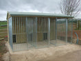 Load image into Gallery viewer, Chesterton 5 Block Wooden Dog Kennel And Run 25ft (wide) x 10'6ft (depth) x 7'3ft (apex)
