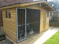 Load image into Gallery viewer, Elworth Chalet Wooden Dog Kennel And Run 12ft (wide) x 6ft (depth) x 6'6ft (apex)

