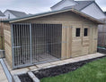 Load image into Gallery viewer, Elworth Wooden Dog Kennel And Run With Storage Shed 15ft (wide) x 6ft (depth) x 6'6ft (apex)
