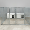 Load image into Gallery viewer, Enhanced double bay galvanised dog pen
