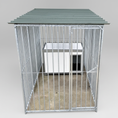 Load image into Gallery viewer, Enhanced galvanised dog pen with roof and cabin
