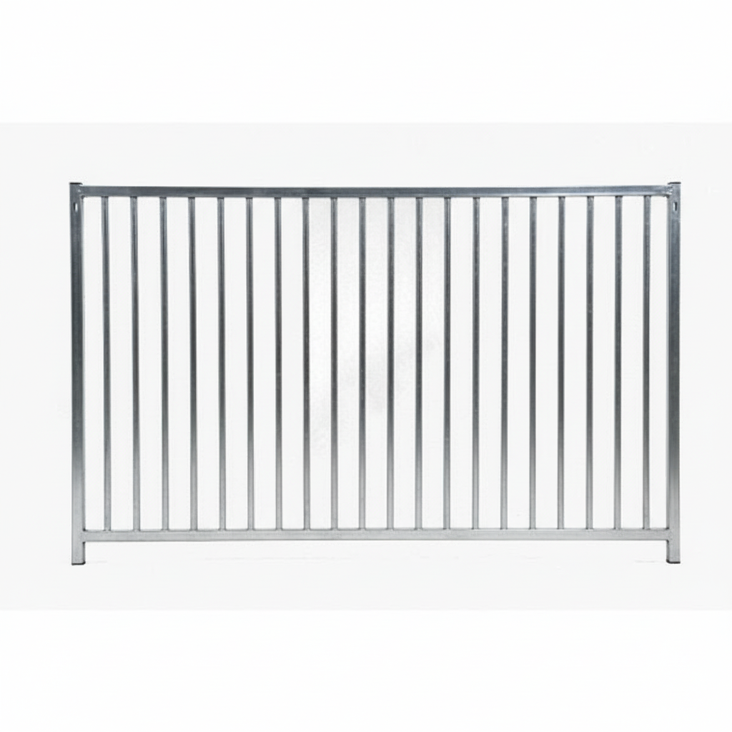 Enhanced galvanised puppy panel with silver shiny finish