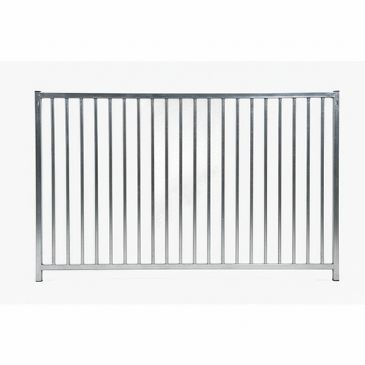 Enhanced galvanised puppy panel with silver shiny finish