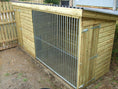 Load image into Gallery viewer, Ettiley Wooden Dog Kennel And Run 8ft (wide) x 4ft (depth) x 5'7ft (high)
