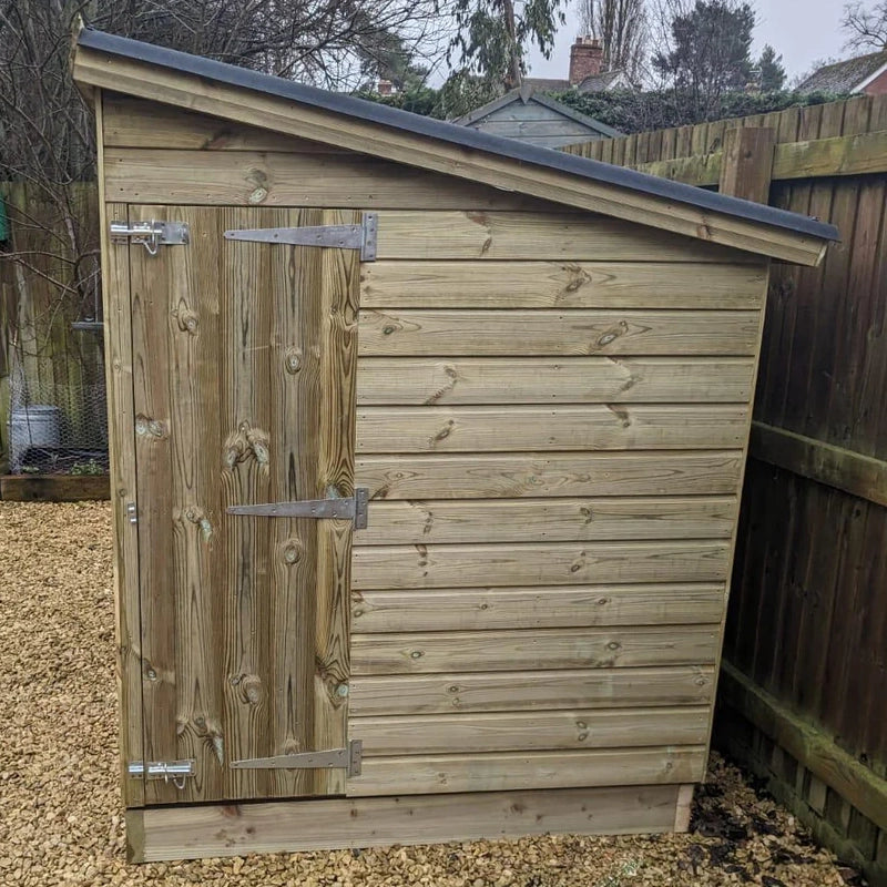 Outdoor wooden dog kennel and run, 8x4 feet, weatherproof with insulated raised floors