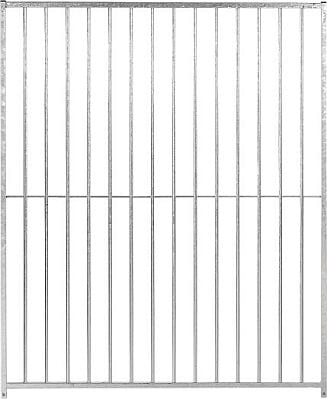 Galvanised steel dog run panel, 2.0m wide x 1.84m high, with 8cm bar spacing, suitable for full-size dog enclosures.