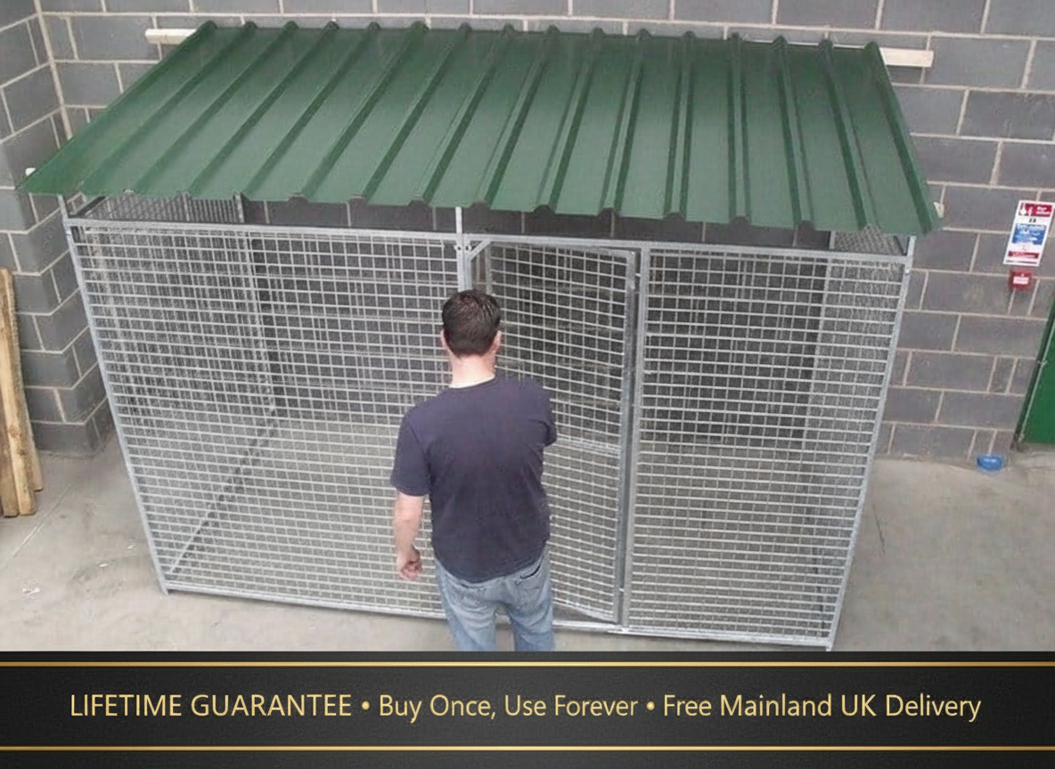 3-Sided Mesh Pro Dog Pen With Roof - Lifetime Guarantee
