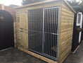 Load image into Gallery viewer, Stapeley Wooden Dog Kennel And Run 8ft (wide) x 5ft (deep) x 6'6ft (high)
