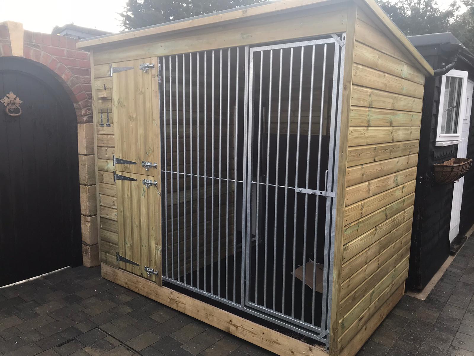 Stapeley Wooden Dog Kennel And Run 12ft (wide) x 4ft (deep) x 6'6ft (high)