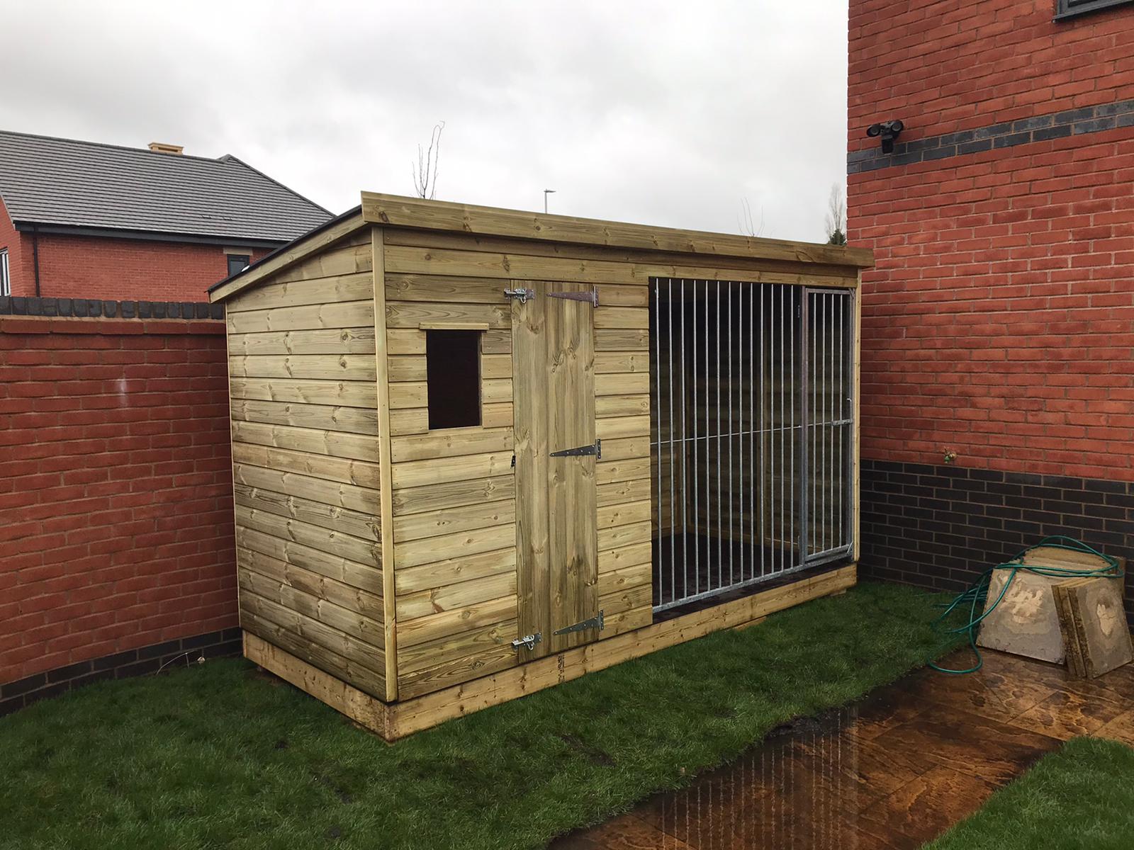 Stapeley Dog Kennel 12ft (wide) x 4ft (deep) x 6'6ft (high)