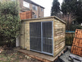 Load image into Gallery viewer, Chesterfield Wooden Dog Kennel And Run 8ft (wide) x 6ft (depth) x 5'11ft (high)
