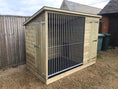 Load image into Gallery viewer, Ettiley Wooden Dog Kennel And Run14ft (wide) x 5ft (depth) x 5'7ft (high)
