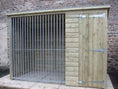Load image into Gallery viewer, Ettiley Wooden Dog Kennel And Run 8ft (wide) x 6ft (depth) x 5'7ft (high)
