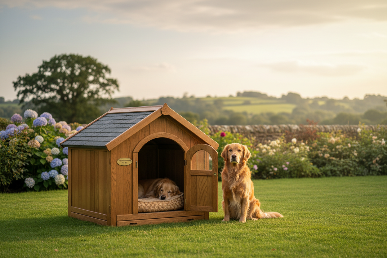 Premium dog kennel in British countryside