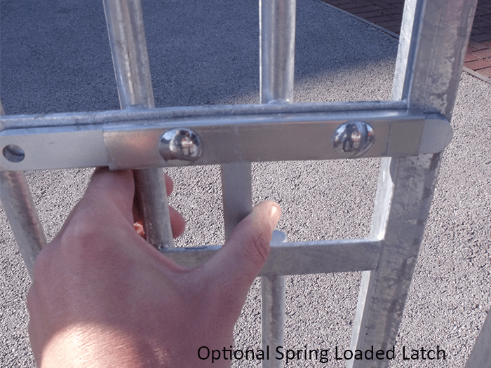 Spring Panel Dog 1.83m x 1.84m Galvanised Dog Run Door Panel - 5cm Bar Right Hand Spring ...