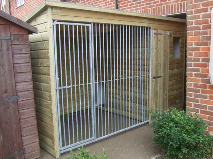 Stapeley Wooden Dog Kennel And Run 12ft (wide) x 5ft (deep) x 6'6ft (high)