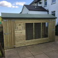 Load image into Gallery viewer, A Kennelstore 10x4 Winterley Outdoor Dog Kennel & Run. The pressure-treated timber kennel features a classic apex roof and is covered by a 10-year anti-rot guarantee, ideal for use with dogs or rabbits.
