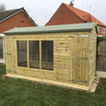 Load image into Gallery viewer, A Kennelstore 10x4 Winterley Outdoor Dog Kennel & Run. The pressure-treated timber kennel features a classic apex roof and is covered by a 10-year anti-rot guarantee, ideal for use with dogs or rabbits.
