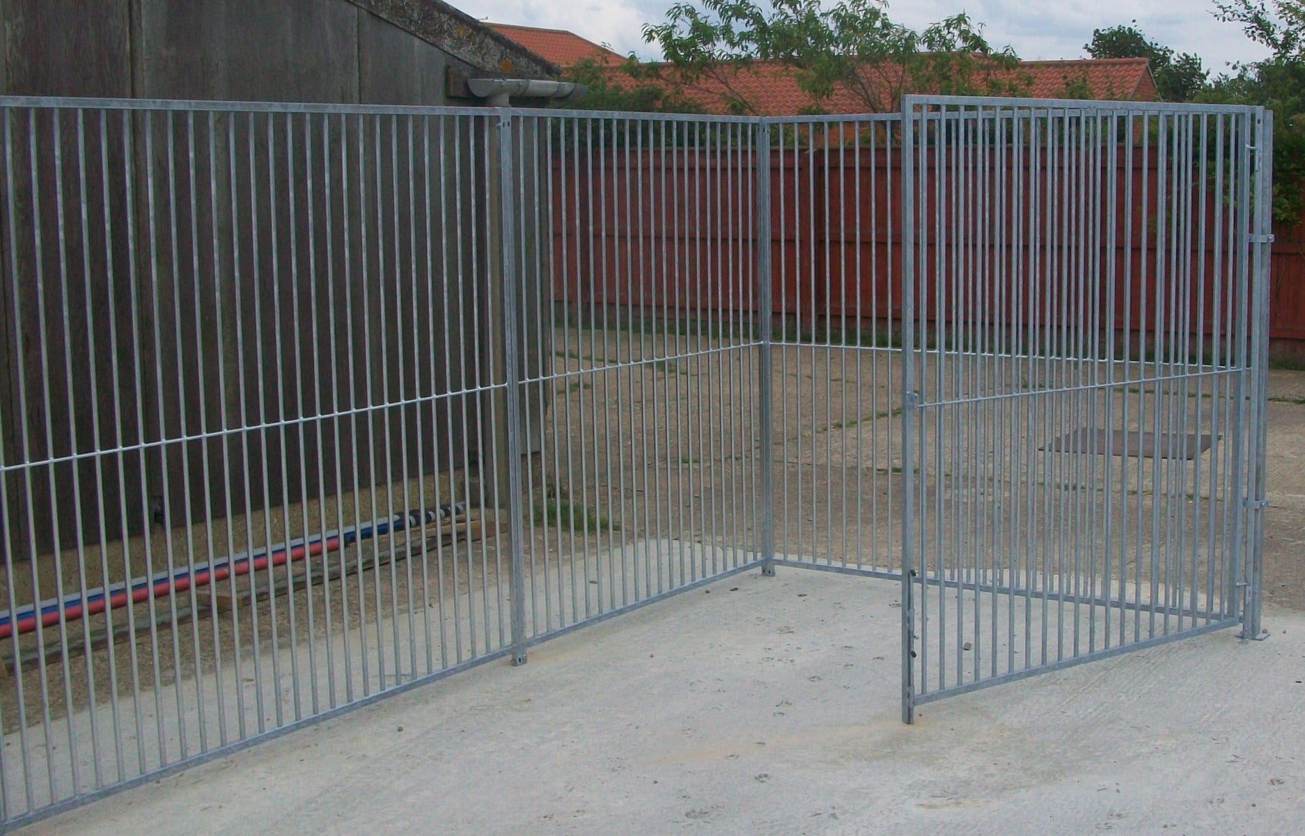 galvanised dog run panels kennelstore