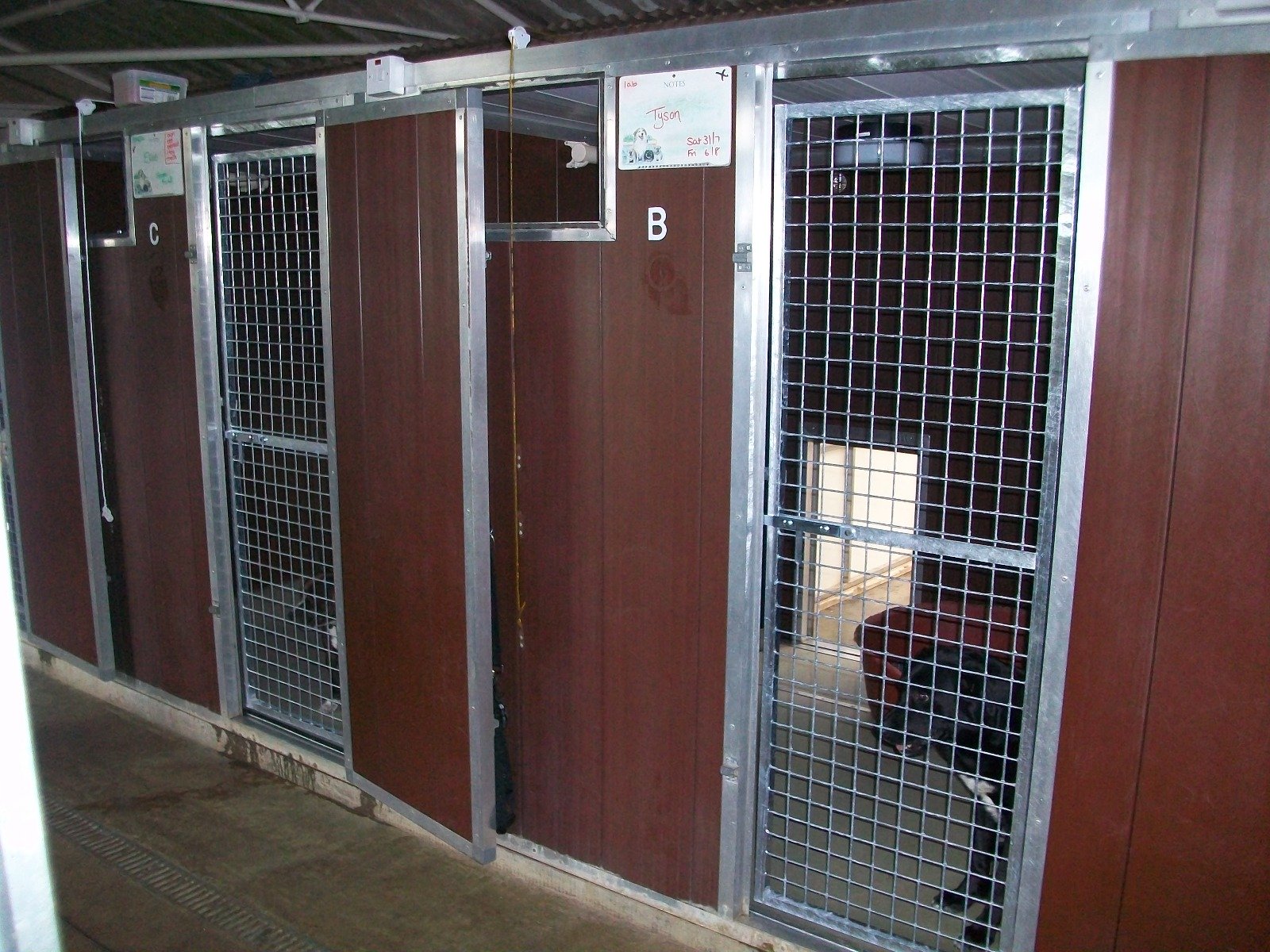 galvanised dog run panels