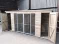 Load image into Gallery viewer, Bunbury 2 Bay Wooden Dog Kennel And Run 13ft (wide) x 4ft (deep) x 5'7ft (high)
