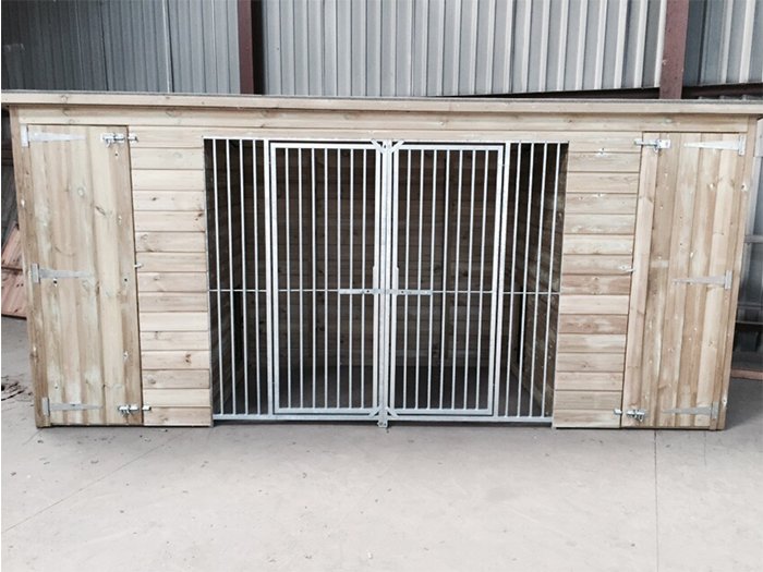 Bunbury 2 Bay Wooden Dog Kennel And Run 13ft (wide) x 4ft (deep) x 5'7ft (high)